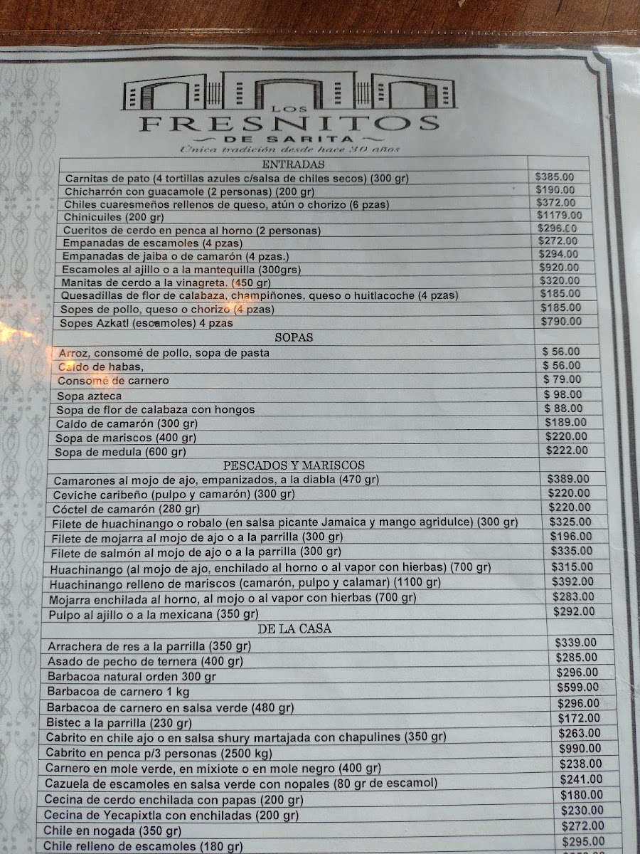 Restaurant Los Fresnitos Menu - Image 2