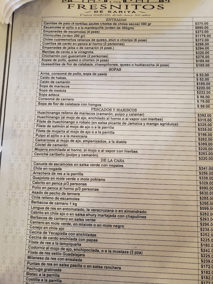 Restaurant Los Fresnitos Menu - Image 3